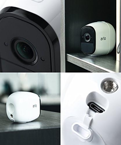 Arlo Pro - מערכת מצלמות אבטחה ביתית אלחוטית עם סירנה | נטען, ראיית לילה, מקורה/חיצוני, וידאו HD, אודיו דו